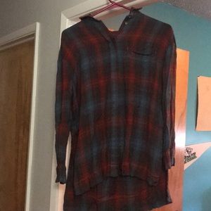 Loose button up flannel